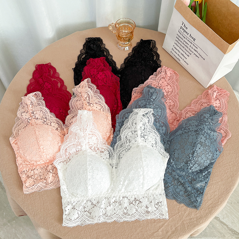 Bralette Wireless Soft - 3 шт. женских кружевных топа-бралета с