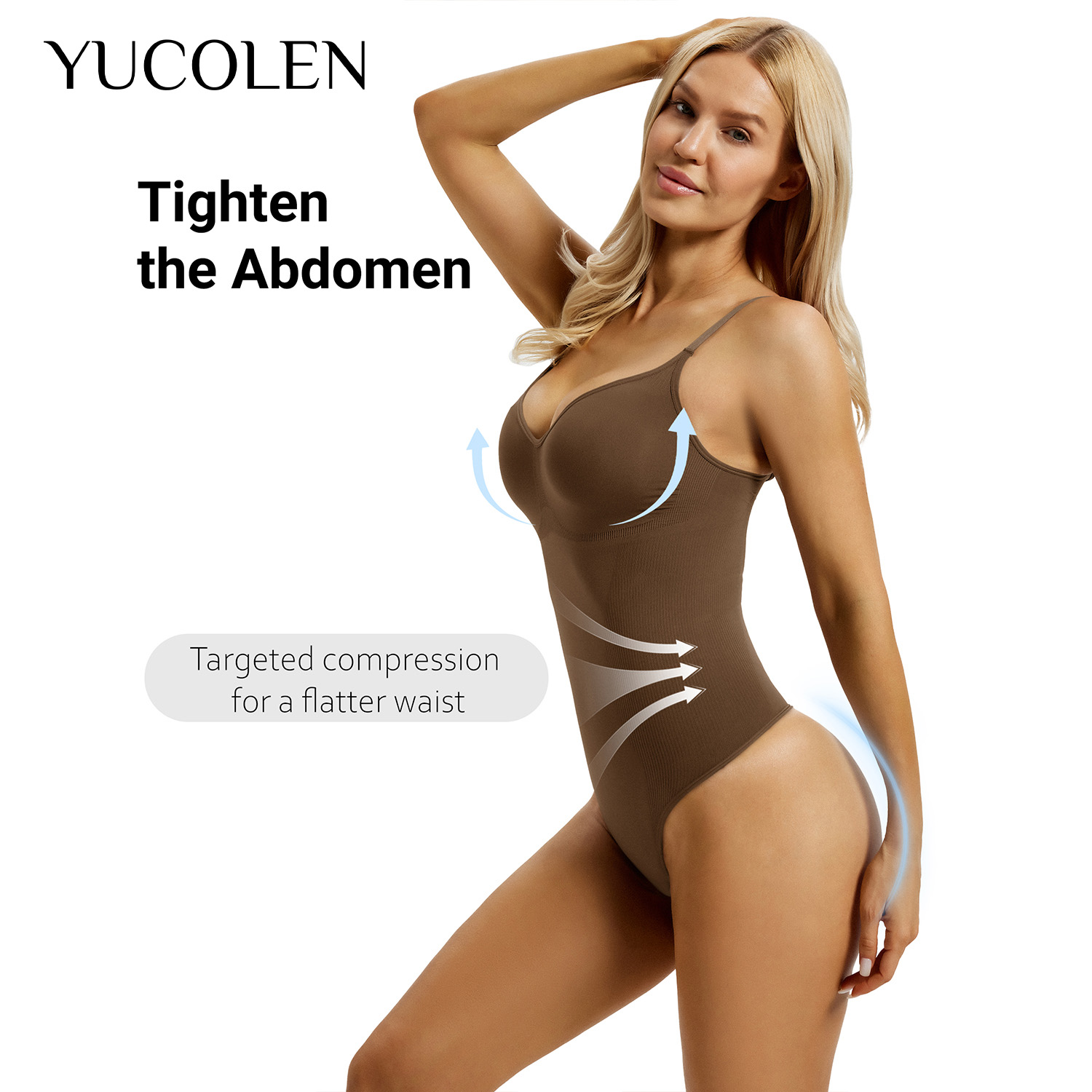 Женское боди YUCOLEN с U-образ – обзор и цена Shapewear Bodysuit Firm