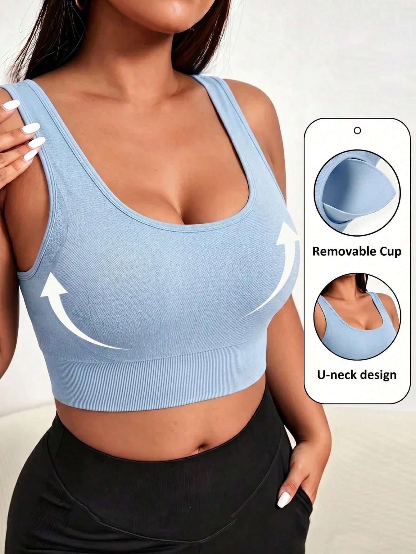 Бесшовный спортивный бюстгальт – обзор и цена Push Up Bra Padded